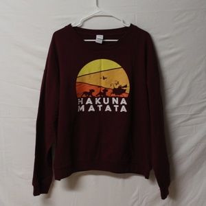 Burgundy Lion King Sweater Disney